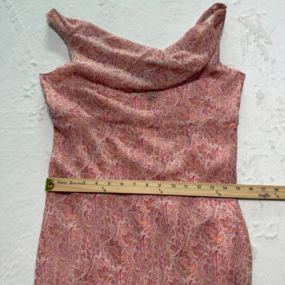 NWT Ann Taylor Silk Paisley Midi Dress Petite 8 Wedding Guest Romantic Feminine - Picture 10 of 10